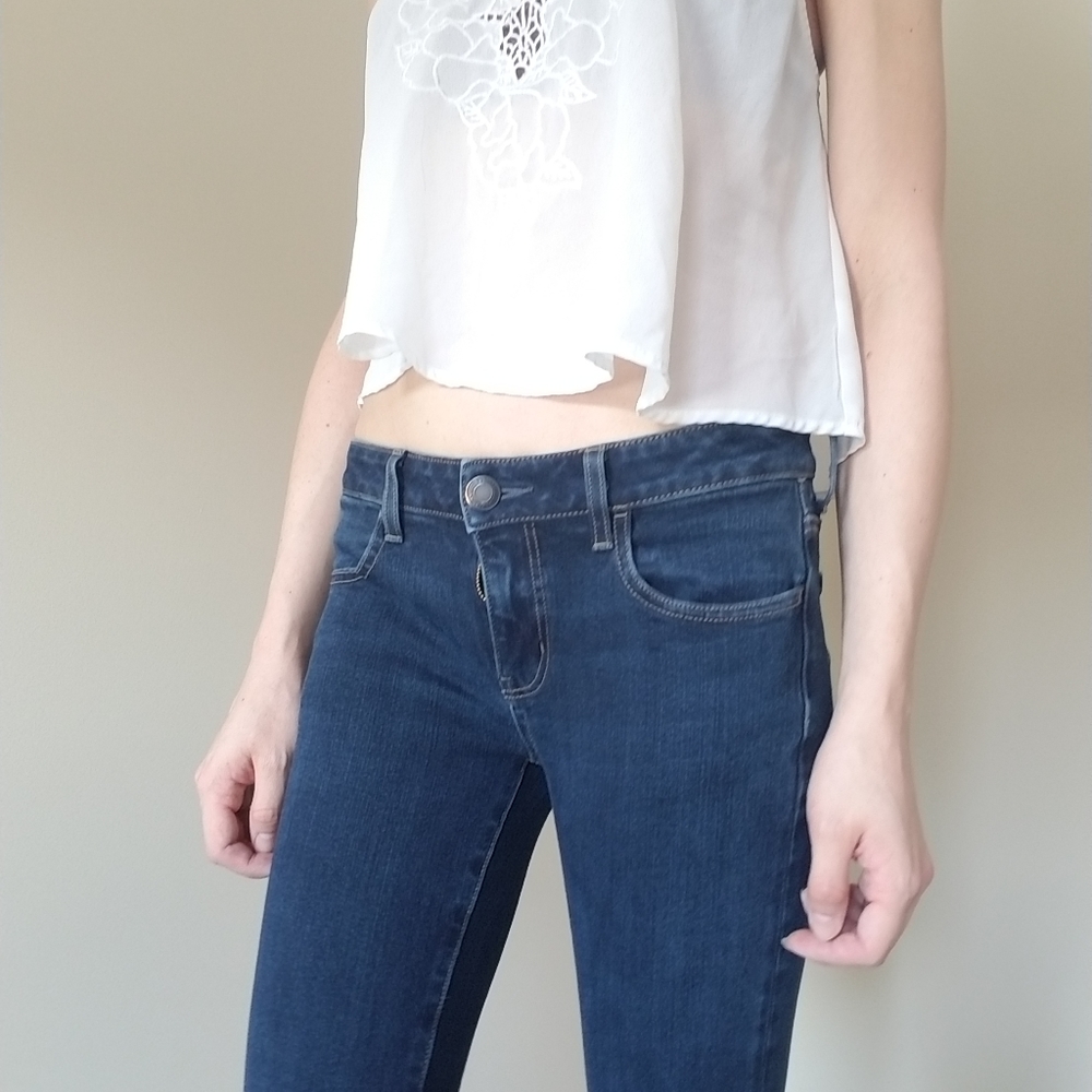 Dark blue skinny jeans